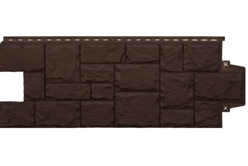 Фасадная панель GL Крупный камень Classic шоколадный