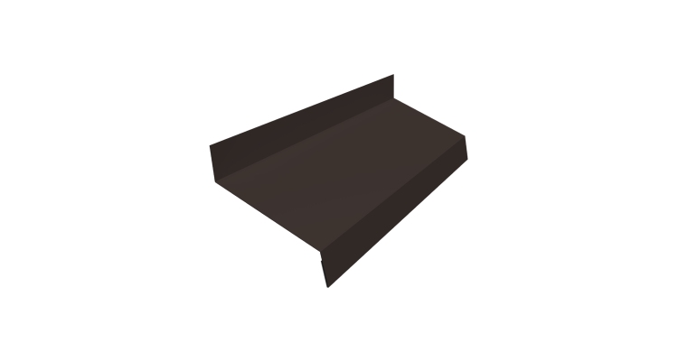 Отлив простой 50 0,45 PE с пленкой RR 32 темно-коричневый (2м)