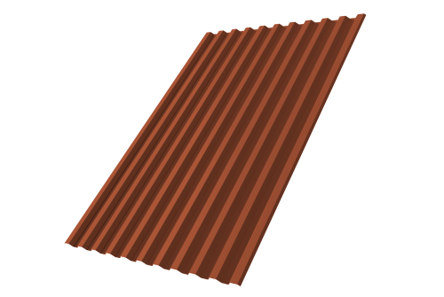 Профнастил С21R 0.45 PE RAL 8004 терракота