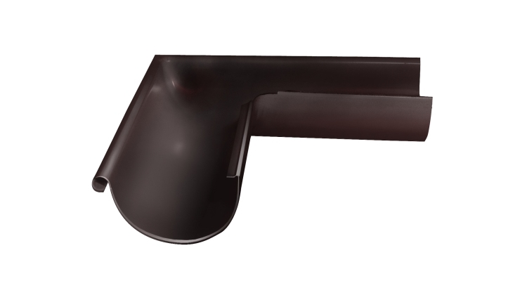 Угол желоба внешний Grand Line PU 90 гр 150 мм RAL 8017 шоколад