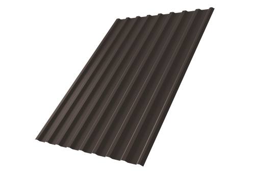 Профнастил С20R 0,5 Satin Мatt RR 32 темно-коричневый