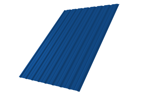 Профнастил С10В 0.5 Satin с пленкой RAL 5005 сигнальный синий