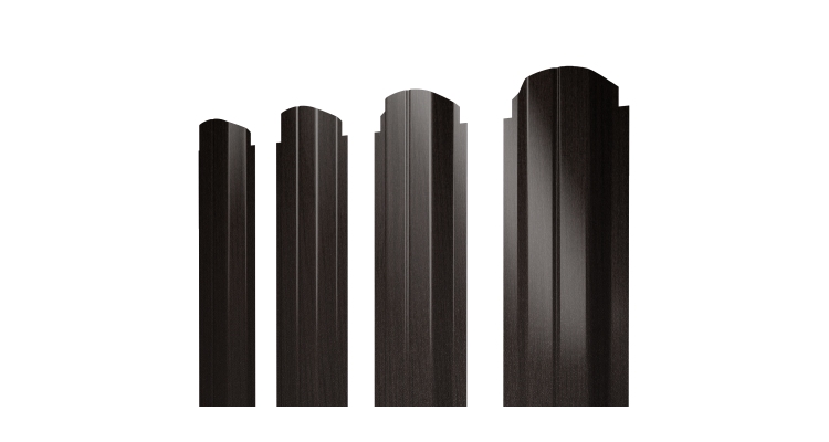 Штакетник П-образный А фигурный 0,45 Print Elite Coffee Wood TwinColor