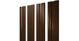 Штакетник Twin с прямым резом 0,45 Print Elite Choco Wood TwinColor