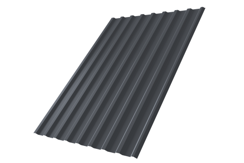 Профнастил С20R 0,5 PurPro Matt 275 RAL 7024 мокрый асфальт