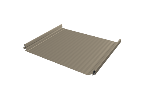 Кликфальц Pro Gofr Grand Line 0,5 Satin с пленкой на замках RAL 1015 светлая слоновая кость