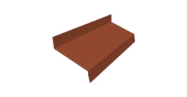 Отлив простой 50 0,5 Satin с пленкой RAL 8004 терракота (2м)