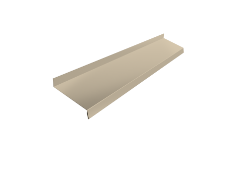 Отлив простой 150 0,5 Satin с пленкой RAL 1015 светлая слоновая кость (2м)