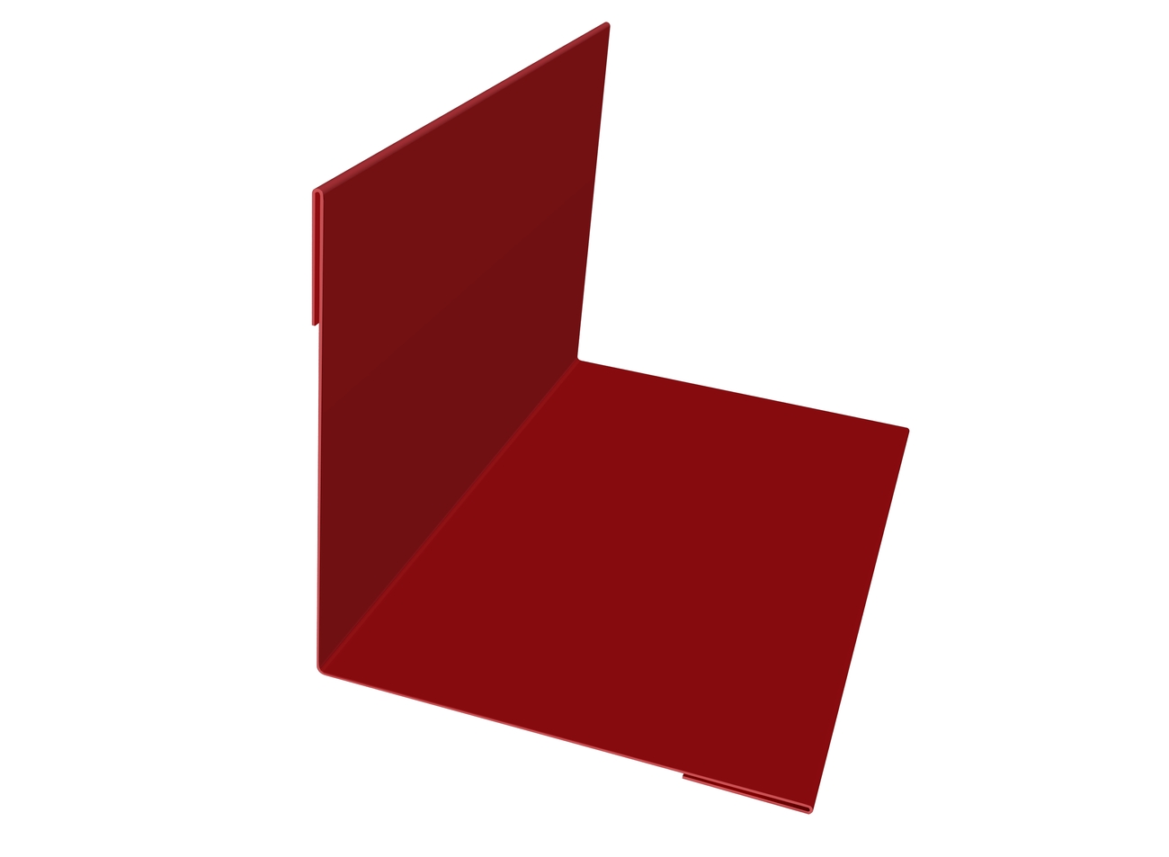 Планка угла внутреннего простая 30х30 Satin с пленкой RAL 3011 коричнево-красный