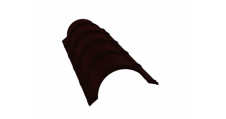 Планка конька полукруглого 0,45 Drap RR 32 темно-коричневый (1,97м)