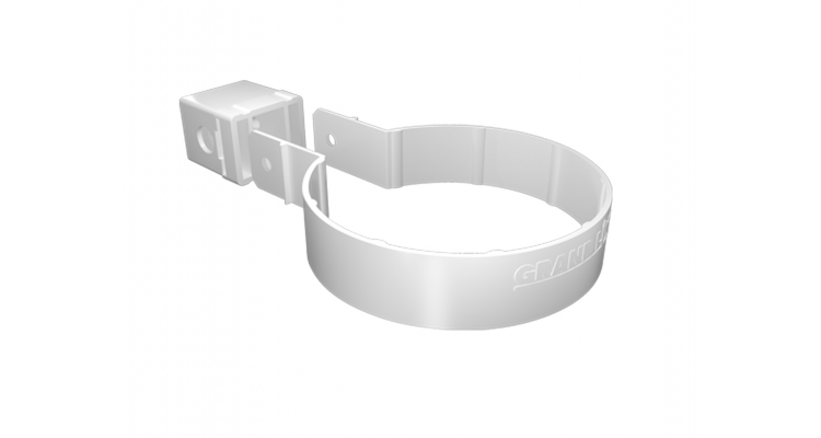 Хомут трубы Kliker ПВХ Grand Line Premium белый (инд.упак.)(RAL 9003)