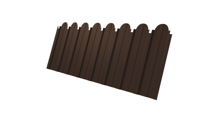 Профнастил С10A фигурный 0,45 Drap TwinColor RAL 8017 шоколад