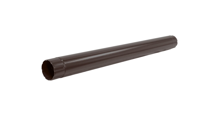 Труба круглая соединительная 90мм, 1м PU Мatt RAL 8017 шоколад