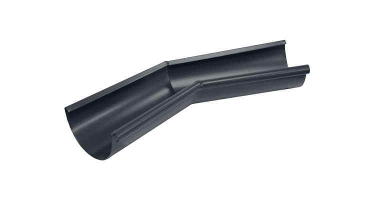 Угол желоба внутренний 135 гр 125 мм PU Мatt RAL 7024 мокрый асфальт