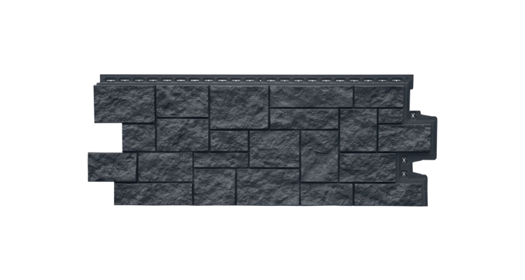 Фасадная панель GL Дикий камень Classic графит