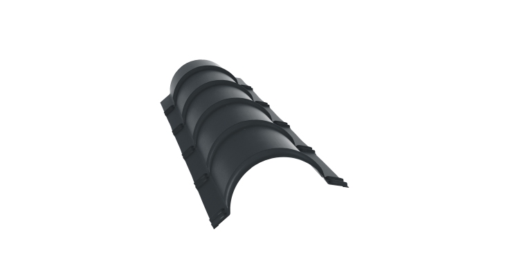 Планка конька полукруглого 0,45 Drap TX RAL 7016 антрацитово-серый (1,97м)