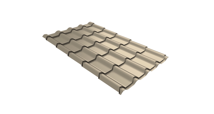 Металлочерепица камея Grand Line 0,45 Drap TX RAL 1015 светлая слоновая кость