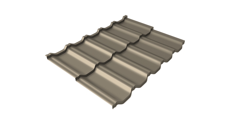 Металлочерепица модульная квинта uno GL 0,45 Drap TX RAL 1015 светлая слоновая кость