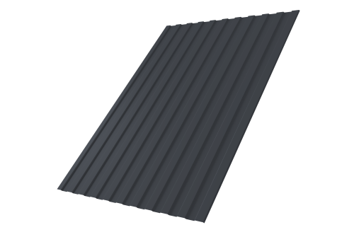 Профнастил С8A 0,45 Drap TwinColor RAL 7024 мокрый асфальт