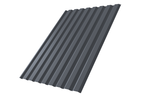 Профнастил С20A 0,4 PE-Matt-Double RAL 7024 мокрый асфальт