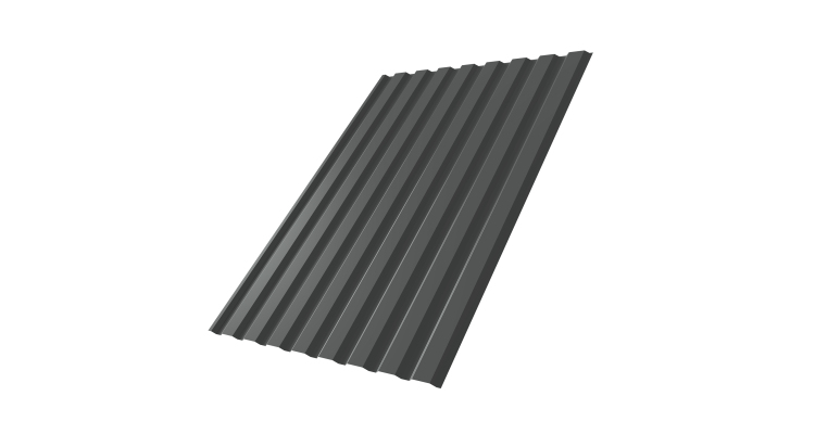 Профнастил С20A 0.45 PE-Double RAL 7016 антрацитово-серый
