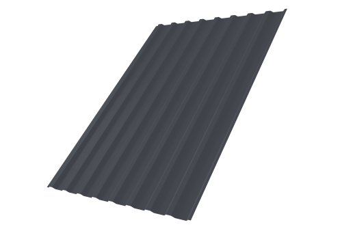 Профнастил С20B 0,45 PE с пленкой RAL 7024 мокрый асфальт