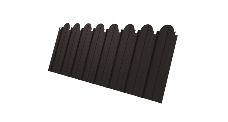 Профнастил C10A фигурный 0.5 PurPro Matt 275 RR 32 темно-коричневый