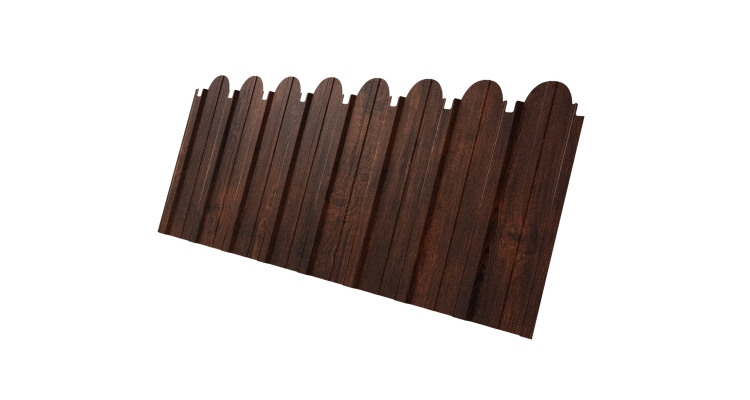 Профнастил C10A фигурный 0.45 Print Premium Cherry Wood Dark FTC