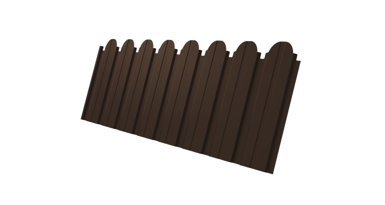 Профнастил C10B фигурный 0.5 Drap RAL 8017 шоколад