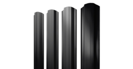 Штакетник Прямоугольный фигурный 0.5 Drap RAL 9005 черный