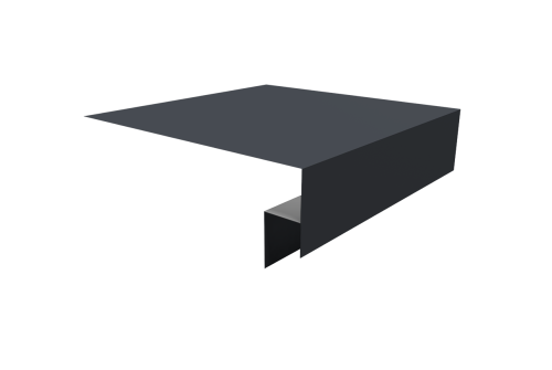 Планка околооконная сложная Блок-хаус new 200х50х27 0,5 Satin с пленкой RAL 7024 мокрый асфальт (2м)