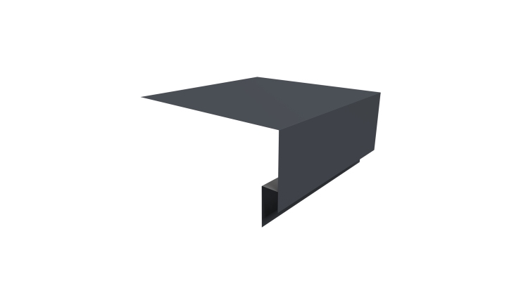 Планка околооконная сложная Блок-хаус new 200х75х27 0,5 Drap RAL 7024 мокрый асфальт (3м)