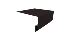 Планка околооконная сложная Блок-хаус new 250х75х27 0,5 Satin с пленкой RAL 9005 черный (3м)