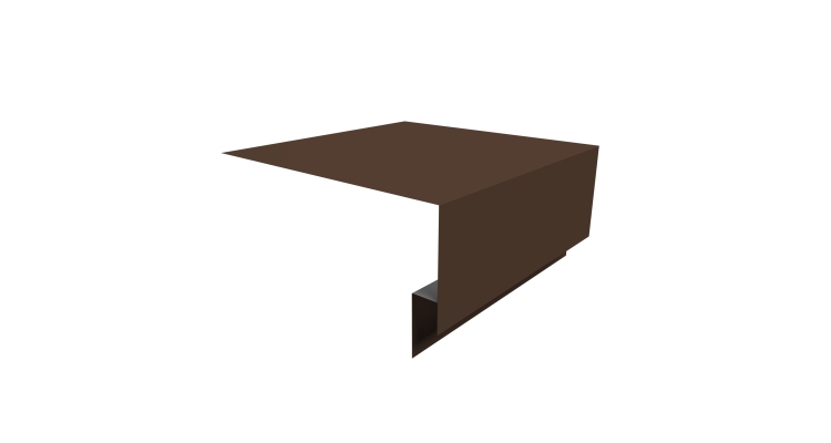 Планка околооконная сложная Блок-хаус new 250х75х27 0,5 Satin Matt RAL 8017 шоколад (2м)