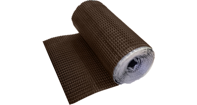 Лента для примыкания гофрированная алюминиевая Optima коричневая, 280 мм, 5м