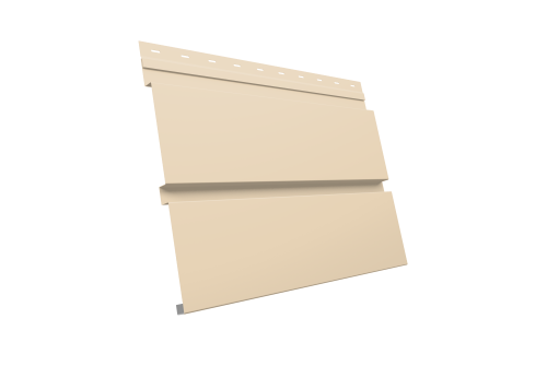 Софит металлический Квадро Брус без перфорации 0,45 Drap TX с пленкой RAL 1015 светлая слоновая кость