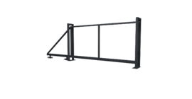 Ворота откатные Жалюзи Texas 2.0х3.5 RAL 7024 без заполнения (ламель 150 мм)