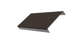 Ламель обратная 125 забора жалюзи Texas 0.45 Drap TR с пленкой RR 32 темно-коричневый