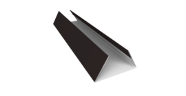 Планка стыковочная составная нижняя 0,45 Drap RAL 9005 черный (2м)