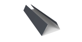 Планка стыковочная составная нижняя 0,45 Drap TX RAL 7024 мокрый асфальт (3м)