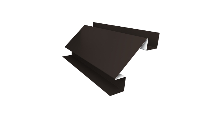 Угол внутренний сложный 75мм 0,45 PE с пленкой RR 32 темно-коричневый (3м)