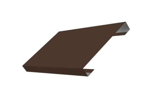 Ламель лицевая 150 забора жалюзи Texas стартовая/финишная для калиток и ворот 0.5 Drap TX RAL 8017 шоколад