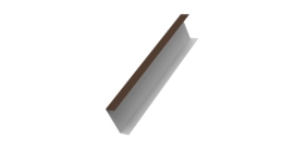 Декоративная накладка на столб универсальная 60х60 для забора жалюзи 0,7 PE RAL 8017 шоколад (3м)