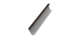 Декоративная накладка на столб универсальная 62х55 для забора жалюзи 0,45 PE RR 32 темно-коричневый (3м)