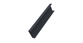 Декоративная накладка на столб универсальная 80х80 для забора жалюзи 0,45 Drap TwinColor RAL 7024 мокрый асфальт (2м)