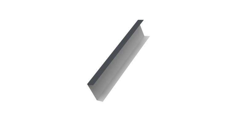 Декоративная накладка на столб универсальная 80х80 для забора жалюзи 0,5 Satin Matt TX RAL 7024 мокрый асфальт (3м)