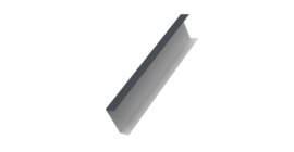 Декоративная накладка на столб универсальная 80х80 для забора жалюзи 0,5 Rooftop Бархат RAL 7024 мокрый асфальт (1,8м)