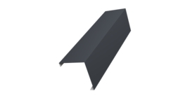 Декоративная накладка на столб универсальная угловая 62х55 для забора жалюзи 0,5 Satin Matt TX RAL 7024 мокрый асфальт (2м)