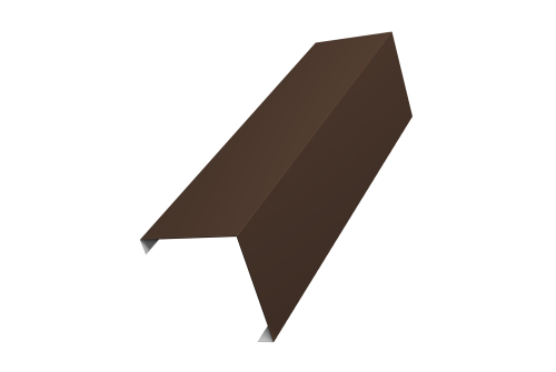 Декоративная накладка на столб универсальная угловая 80х80 для забора жалюзи 0,7 PE RAL 8017 шоколад (2,5м)