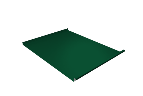 Фальц двойной стоячий Grand Line 0,5 PE с пленкой на замках RAL 6005 зеленый мох